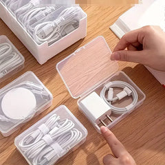 Cable Organizer Storage Box Set Durable Plastic