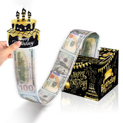 Birthday Cash Gift Box with Cake Card Funny Pumping