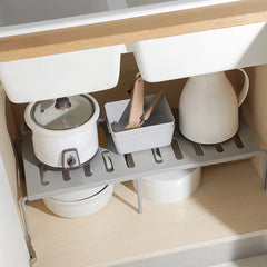 Retractable Kitchen Shelf Layered Shoe Rack Space