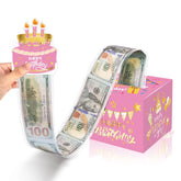 Birthday Cash Gift Box with Cake Card Funny Pumping