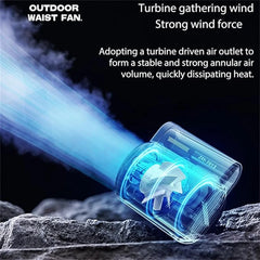 Camping Leaf Less Waist Mounted Electric Fan