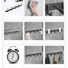Hook strong adhesive wall mounted towel bathroom wall