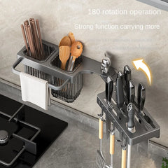 Knife rack, storage shelf, kitchen wall-mounted