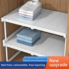 Adjustable Wardrobe Storage Shelves Bedroom Closet