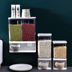 Simple compartmented grain can storage box