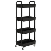 Kitchen movable trolley storage rack