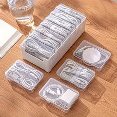 Cable Organizer Storage Box Set Durable Plastic