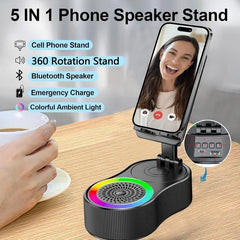 Wireless Speaker with Colorful Ambient Light 360°rotatable