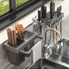 Knife rack, storage shelf, kitchen wall-mounted