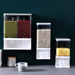 Simple compartmented grain can storage box