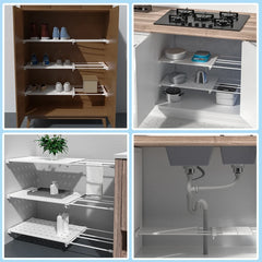 Adjustable Closet Organizer Storage Shelf Wall Mounted Kitchen