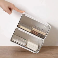 Desktop Storage Box Stacked Transparent High-capacity Organizer