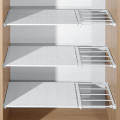 Adjustable Storage Shelves for Wardrobe, Kitchen, Bathroom