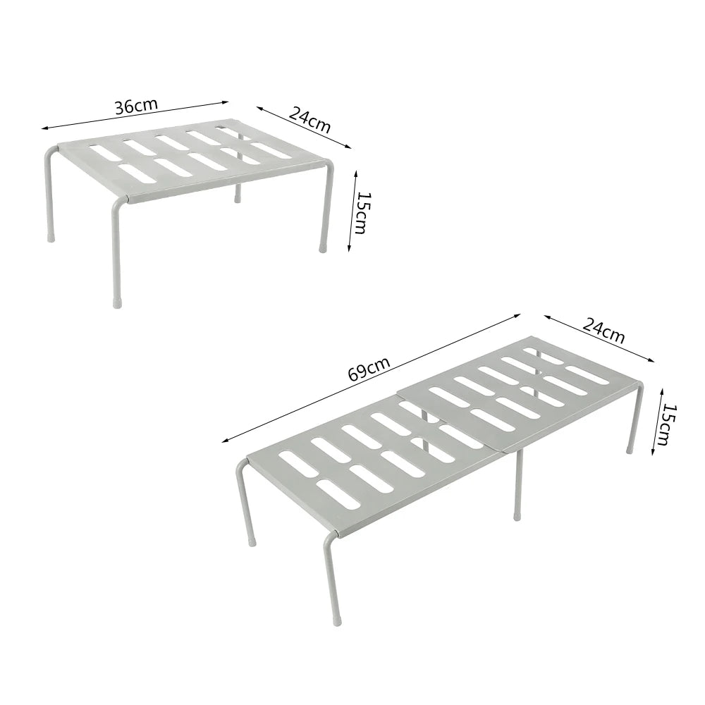 Retractable Kitchen Shelf Layered Shoe Rack Space