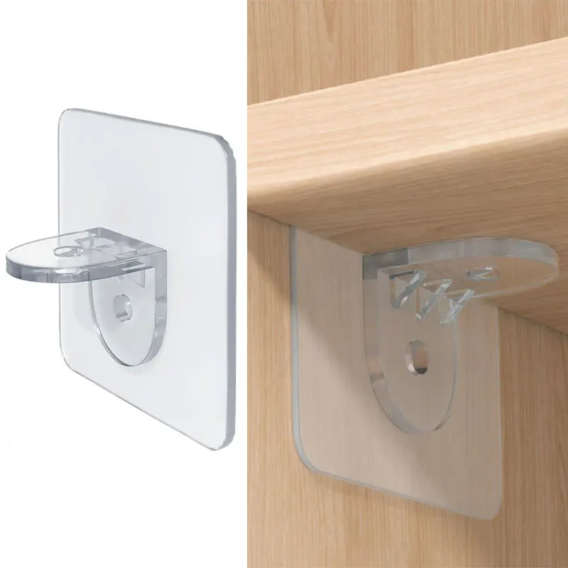 Punch Free Shelf Support Pegs Self Adhesive Shelves Clip