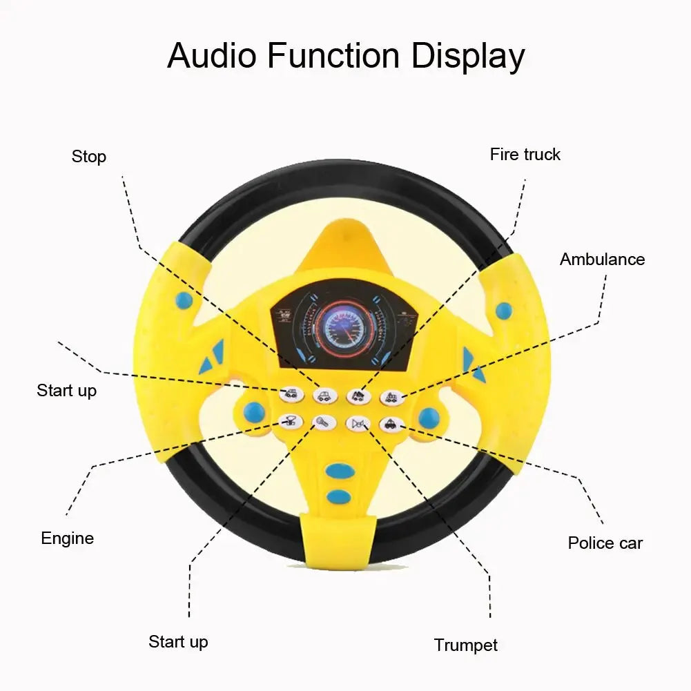 Simulate Driving a Car, Steering Wheel, Electric Toy