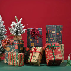 Christmas Gift Wrapping Papers DIY Craft Vintage