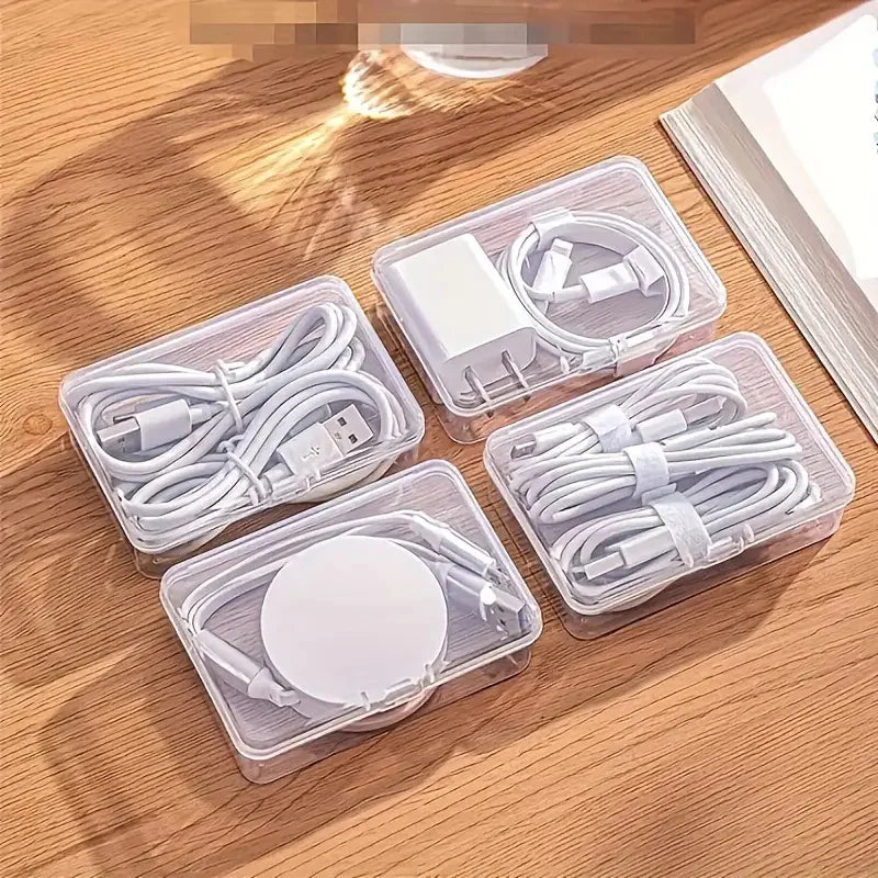 Cable Organizer Storage Box Set Durable Plastic