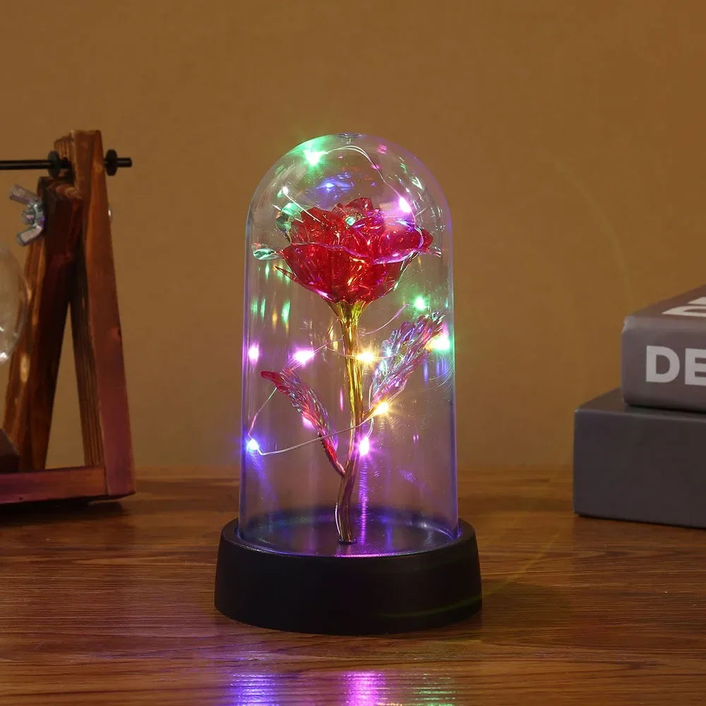 Valentines Day Gift for Girlfriend Eternal Rose LED
