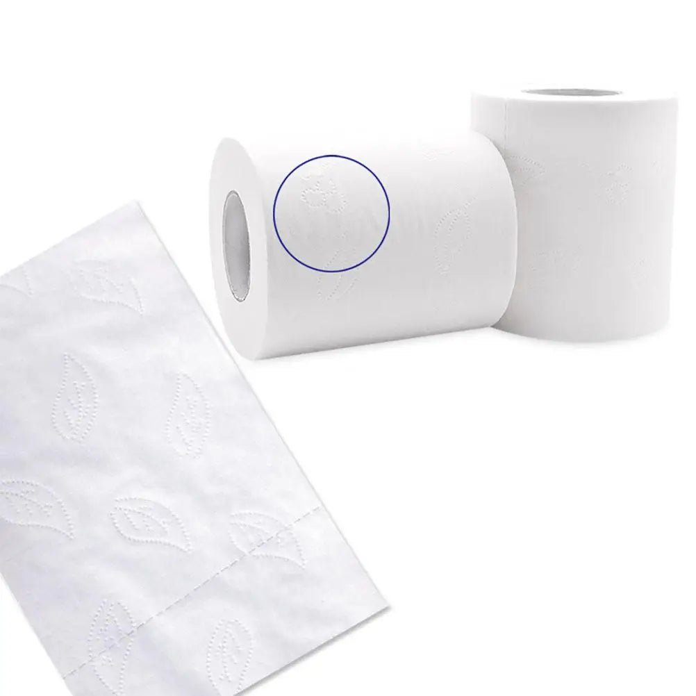 10 Rolls Small Paper Towels Wood Pulp Toilet Home Clean