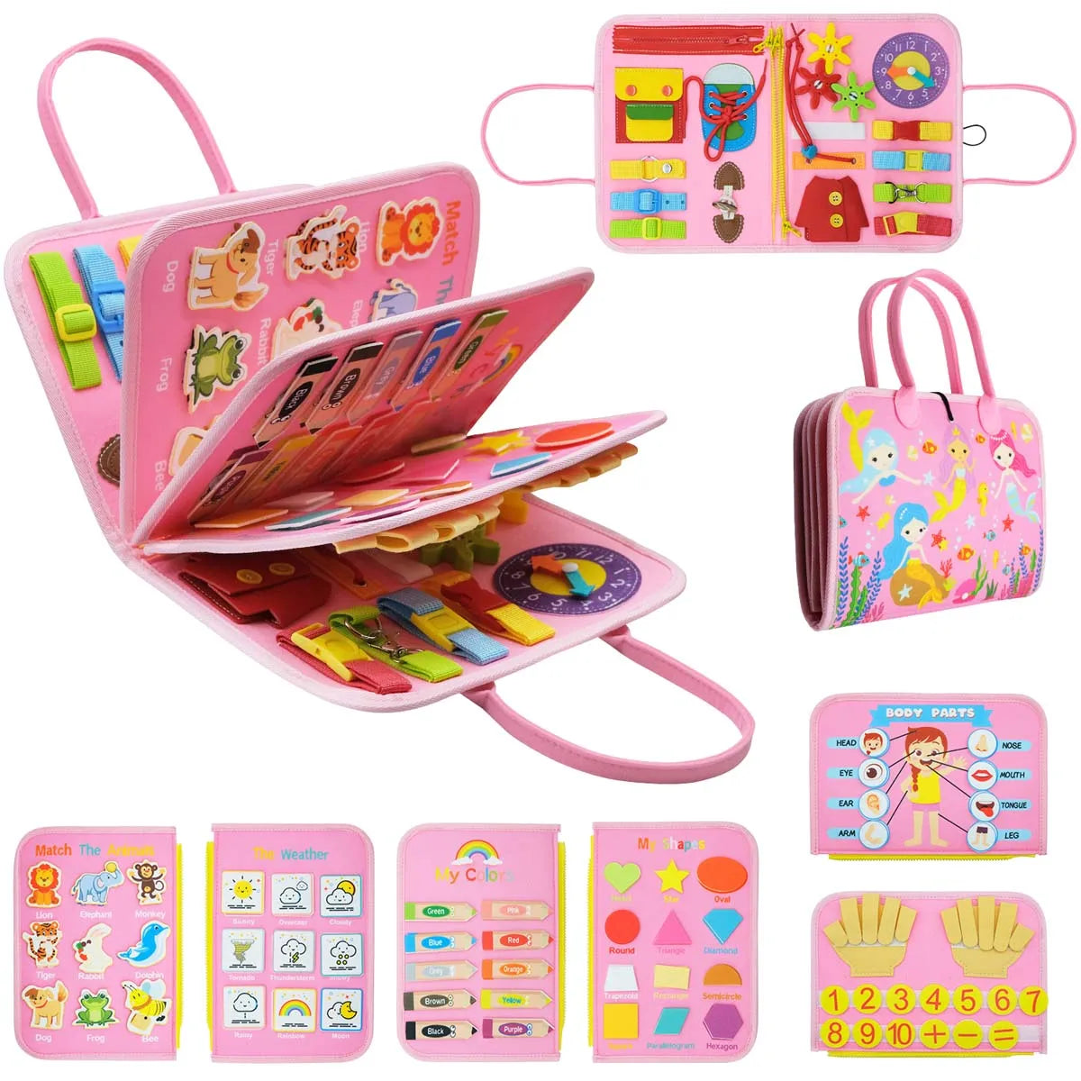 Travel Busy Board for Boys Girls Montessori Toys