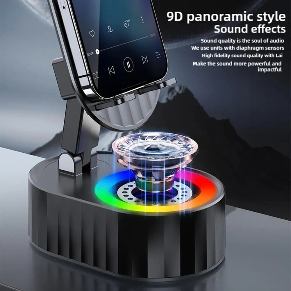 Induction Speaker Mobile Phone Holder Adjustable RGB Light