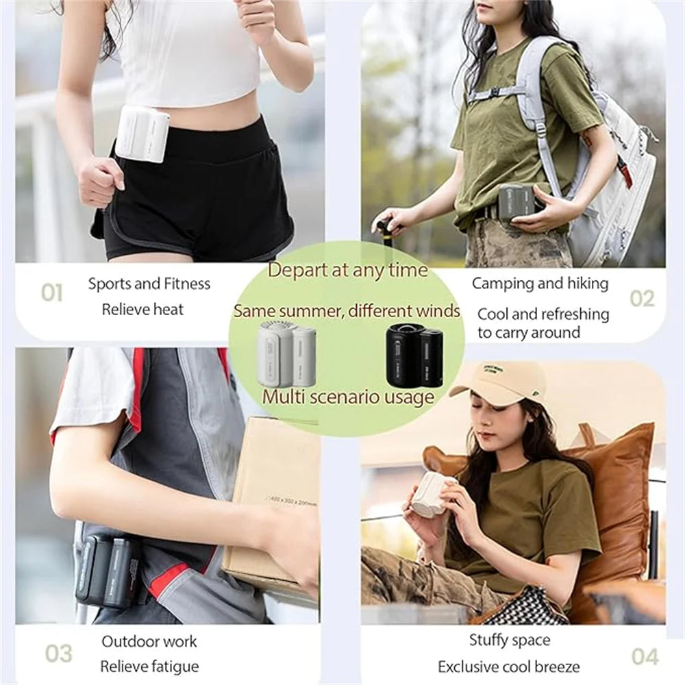 Camping Leaf Less Waist Mounted Electric Fan