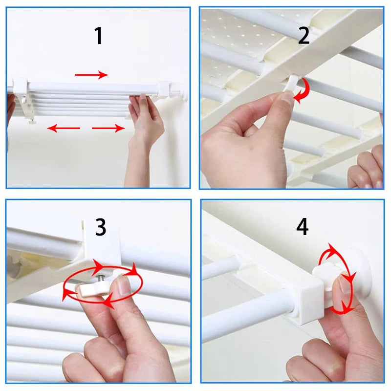 Adjustable Wardrobe Storage Shelves Clothing Closet Shelf
