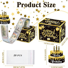 Birthday Cash Gift Box with Cake Card Funny Pumping