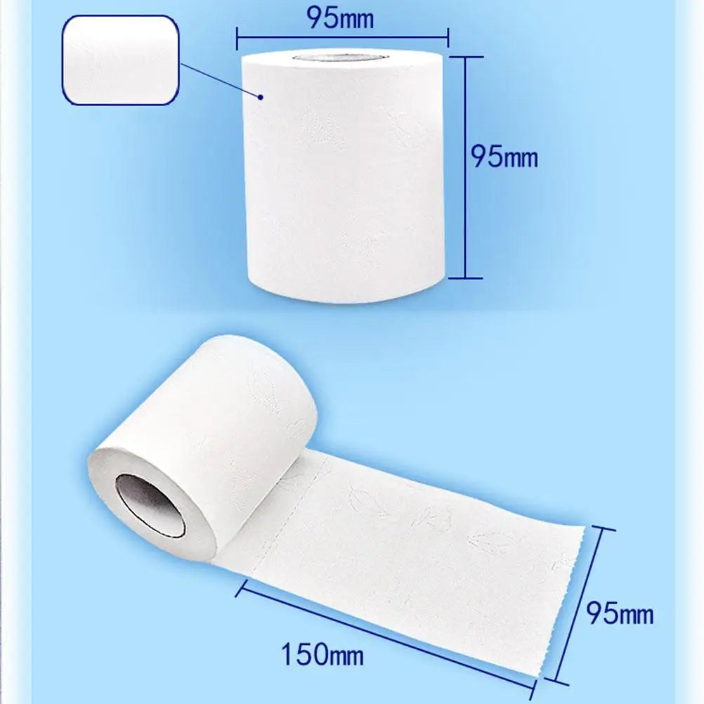10 Rolls Small Paper Towels Wood Pulp Toilet Home Clean