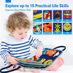 Travel Busy Board for Boys Girls Montessori Toys