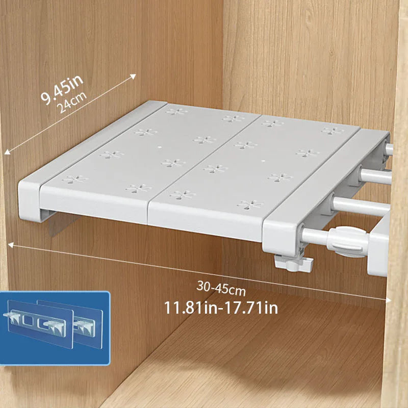 Adjustable Storage Shelves for Wardrobe, Kitchen, Bathroom
