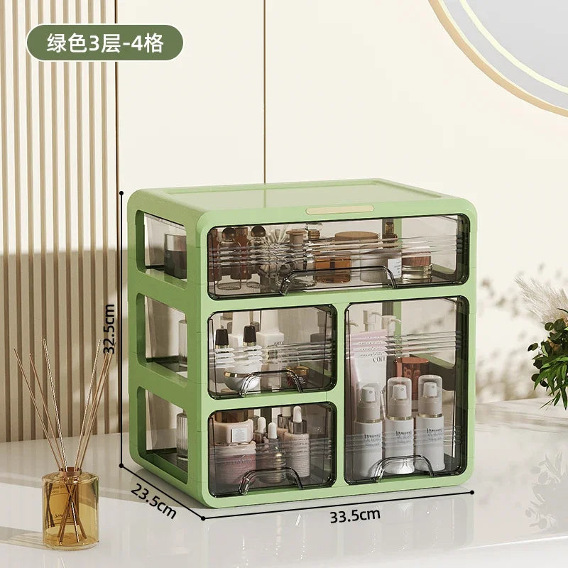 Cosmetics storage box, lipstick mask, compartment shelf