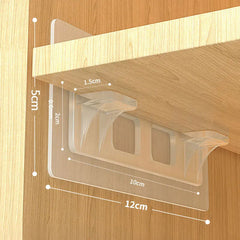 Punch Free Shelf Support Pegs Self Adhesive Shelves Clip