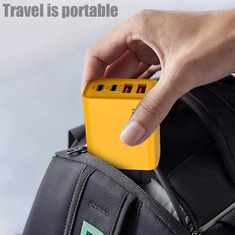 120W Fast Charging 4 Ports Mobile Phone Charger QC3.0 USB Type C