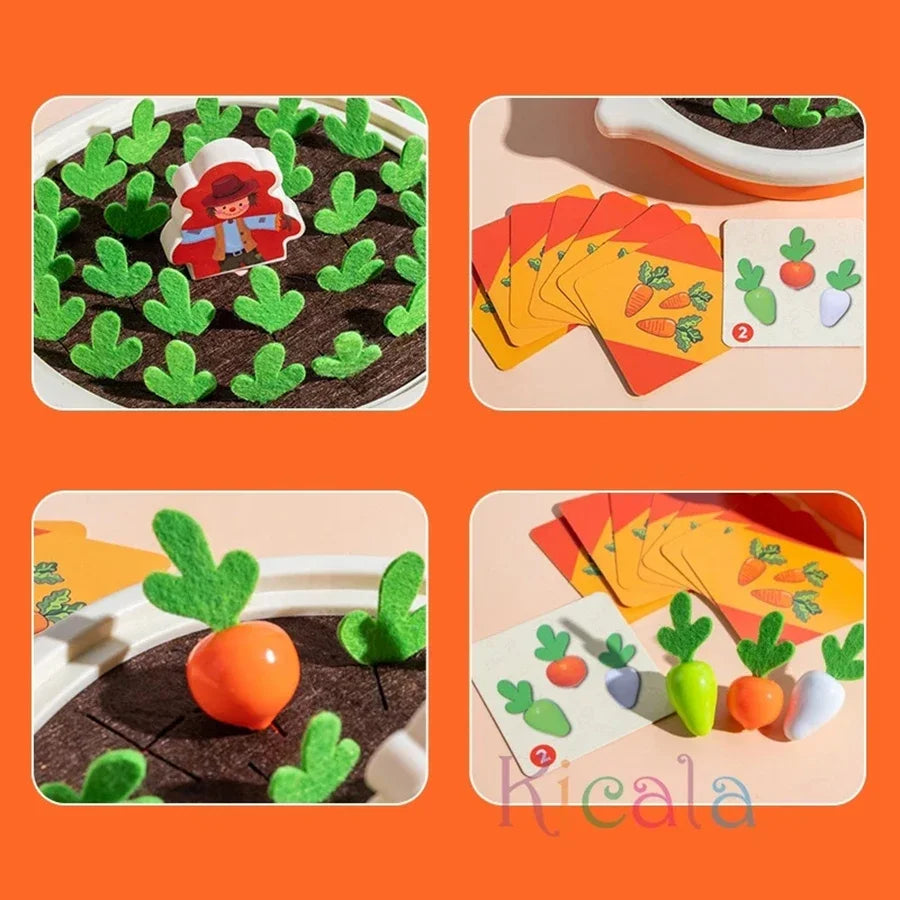 Pull Carrot Set Counting Discouvery Toys For Kids Learning