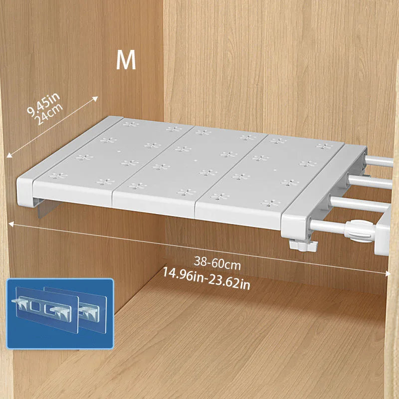 Adjustable Storage Shelves for Wardrobe, Kitchen, Bathroom
