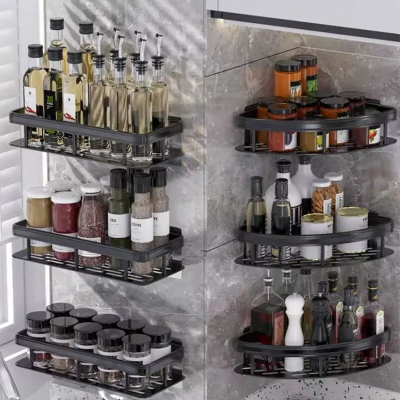 No-Drill Wall Mount Corner Shelf Shower