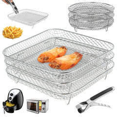 Air Fryer Rack Stainless Steel Steaming Racks Tray