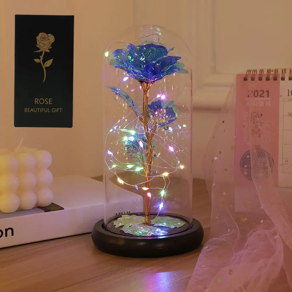 Valentines Day Gift for Girlfriend Eternal Rose LED