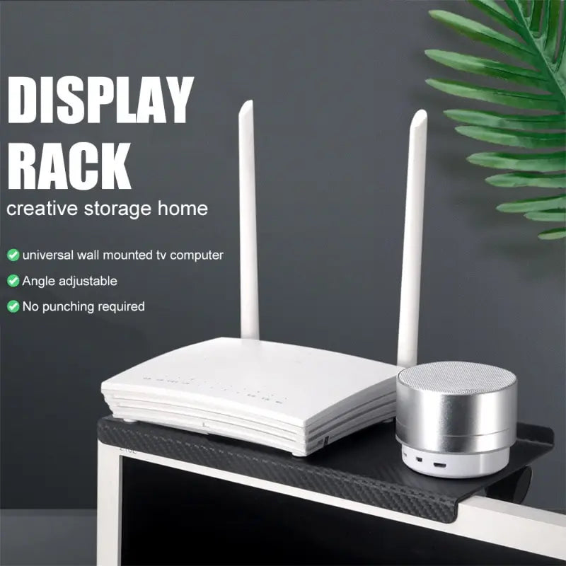 Adjustable Storage Rack At The Top Of The TV Screen