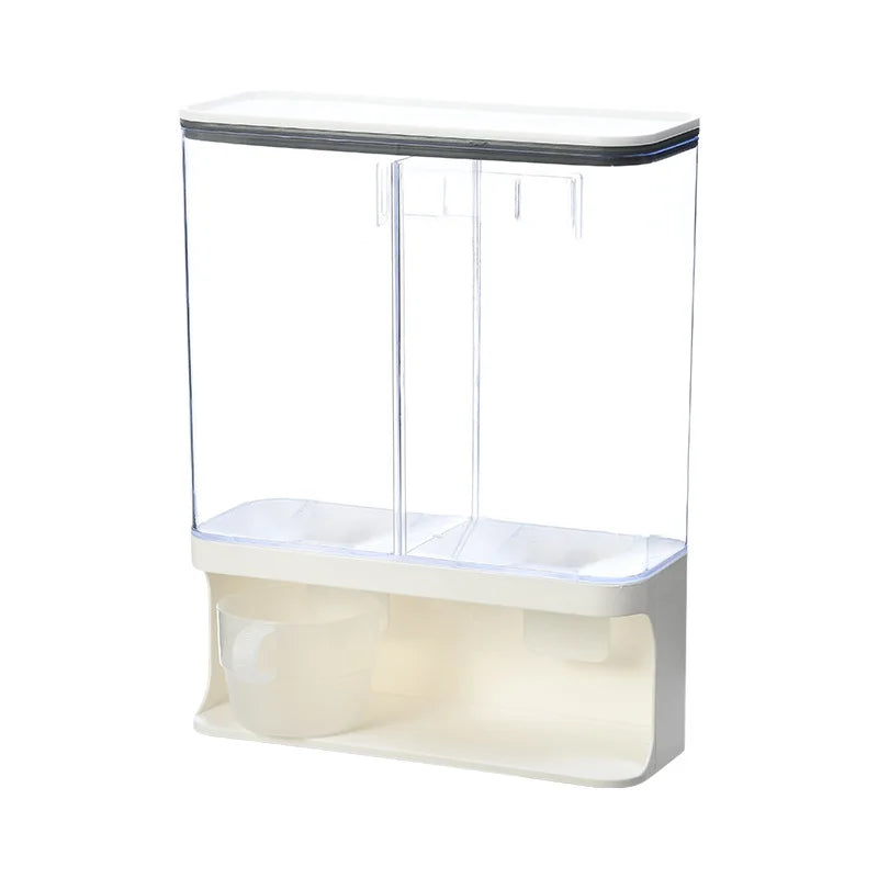 Simple compartmented grain can storage box