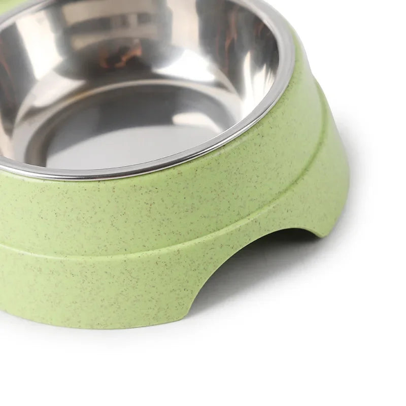 Double Pet Bowls Dog Food Water Feeder