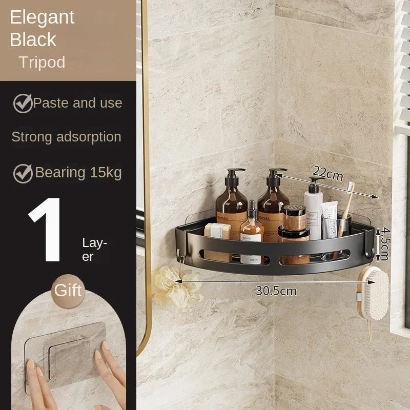 No punching required Bathroom Shampoo Holder Shower