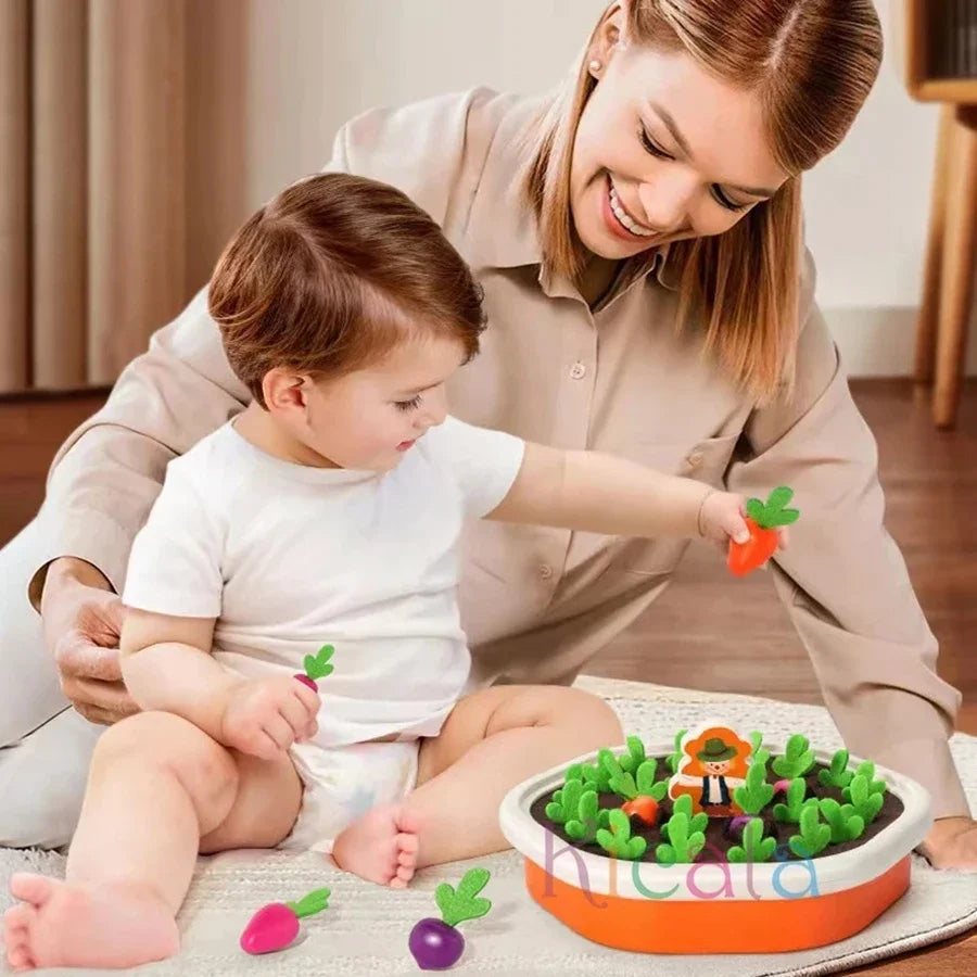 Pull Carrot Set Counting Discouvery Toys For Kids Learning