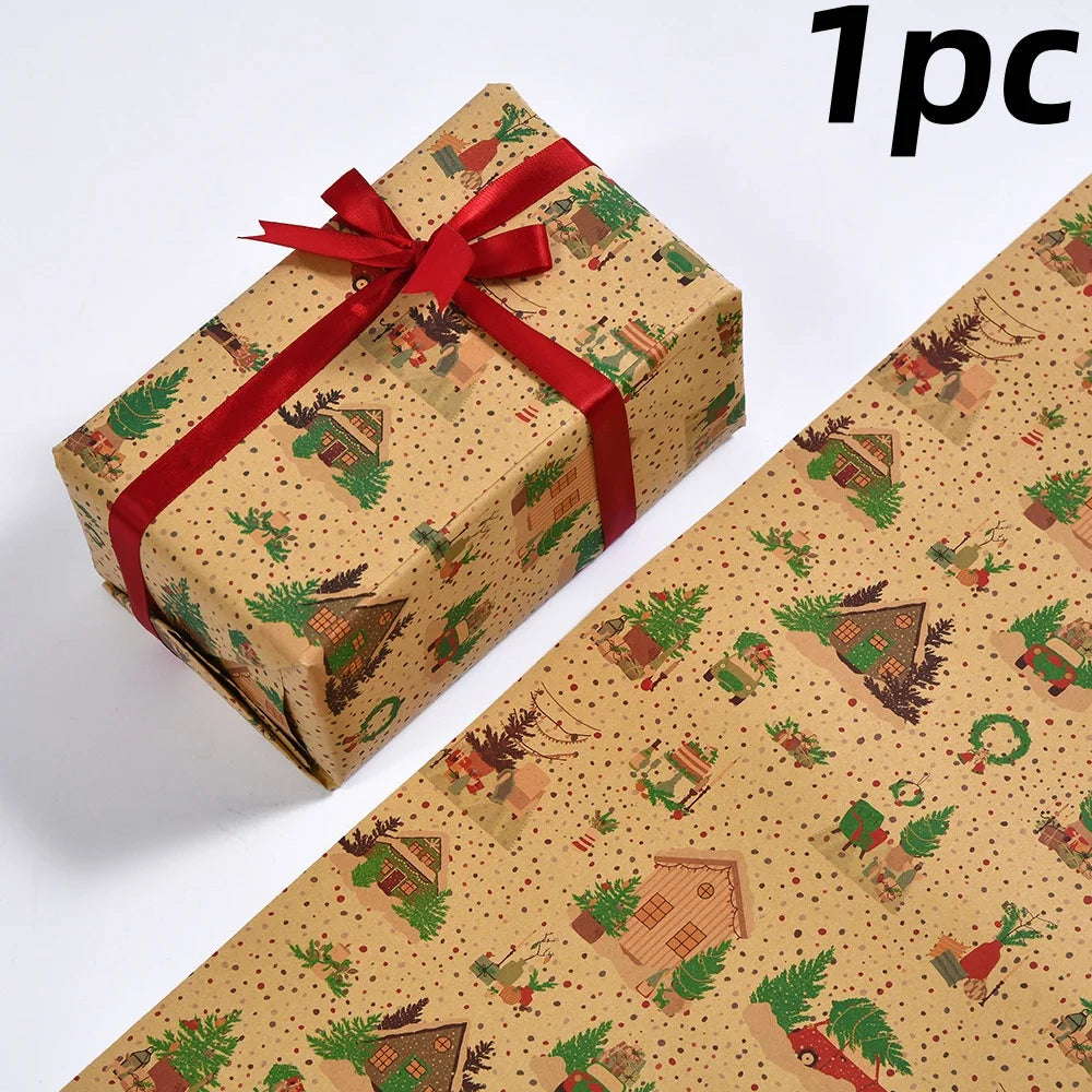 Christmas Gift Wrapping Papers DIY Craft Vintage