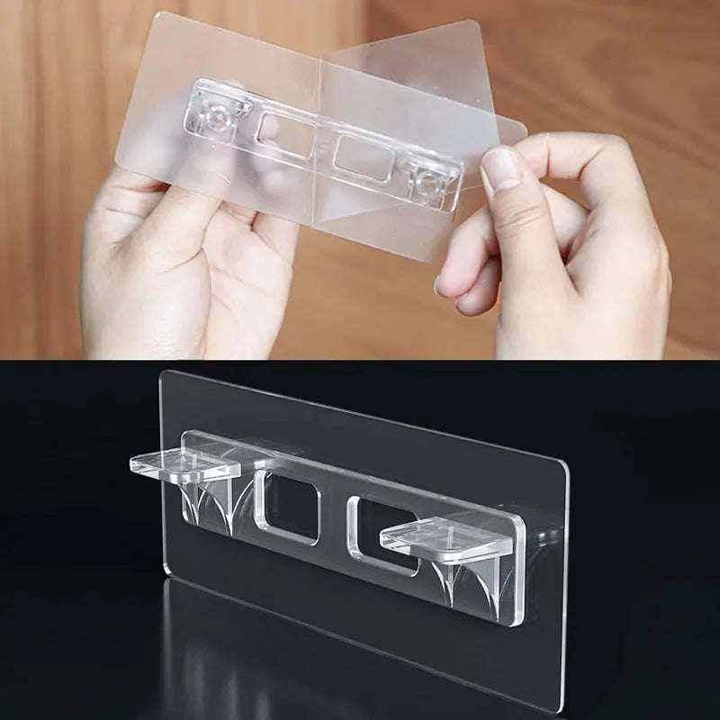 Punch Free Shelf Support Pegs Self Adhesive Shelves Clip