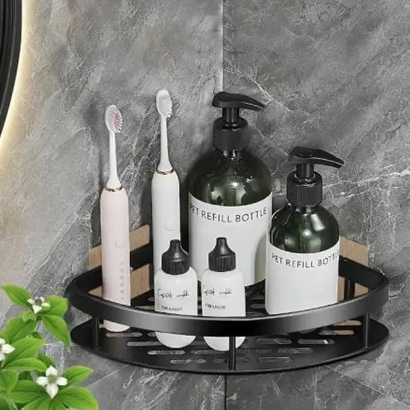 No-Drill Wall Mount Corner Shelf Shower